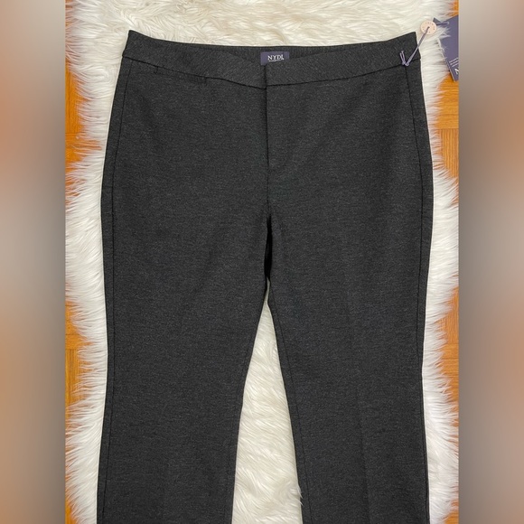 NWT NYDJ Slim Trouser Pants in Ponte Knit Charcoal Gray Plus Size 16P - Picture 4 of 10